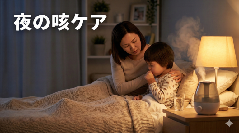 【小児科看護師解説】子どもの夜の咳が止まらない時の対処法