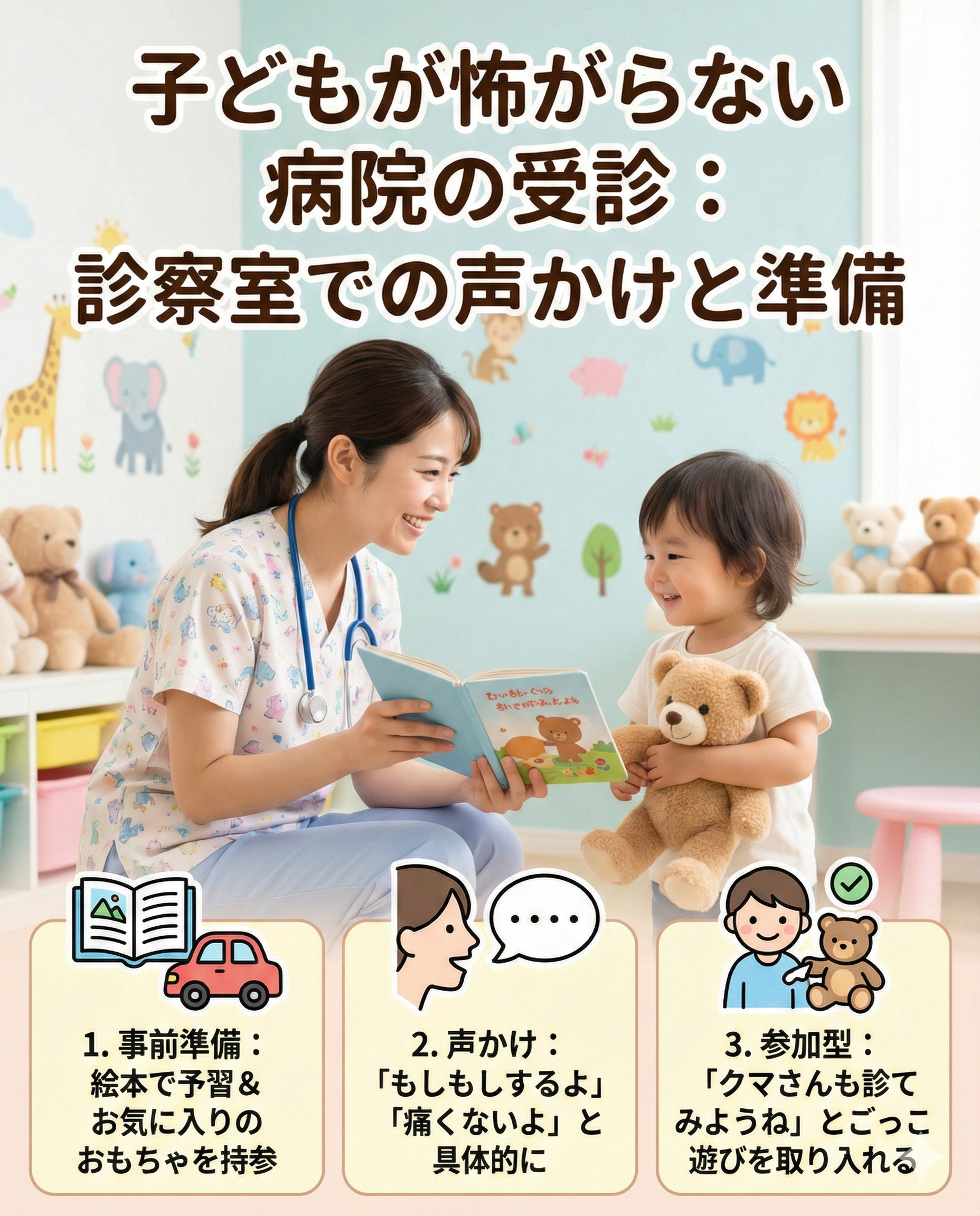 Visiting the hospital without children being afraid